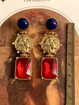Natural Lapis Lazuli Old Bronze Relief Middle Ancient – Useful Gifts — 3