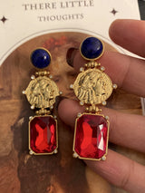 Natural Lapis Lazuli Old Bronze Relief Middle Ancient – Useful Gifts — 5