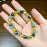 Citrine Green Dongling Stone 8mm Beaded Bracelet – Jewelry Gift Ideas — 6
