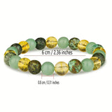 Citrine Green Dongling Stone 8mm Beaded Bracelet – Jewelry Gift Ideas — 2