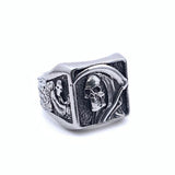 Retro Death Gothic Style Rose Skull Men's Titanium – Stylish Gifts — 7