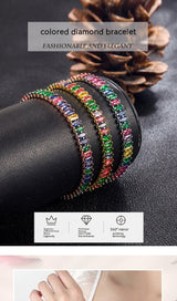 European And American Color Zircon Bracelet Full – Jewelry Gift Ideas — 11