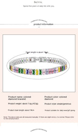 European And American Color Zircon Bracelet Full – Jewelry Gift Ideas — 7
