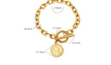Female Titanium Steel Gold Plated Texture Queen – Jewelry Gift Ideas — 6