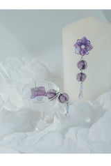 Flower Earrings Vintage Purple Non-piercing Ear Clip – Surprise Gifts — 11