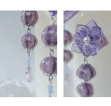 Flower Earrings Vintage Purple Non-piercing Ear Clip – Surprise Gifts — 6