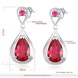 Trendy Earrings European And American Red Zircon – Everyday Gifts — 7