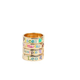 Oil Dripping Twelve Constellation Free Size Rings – Birthday Gifts — 9