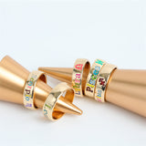 Oil Dripping Twelve Constellation Free Size Rings – Birthday Gifts — 3
