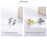 S925 Sterling Silver Ring Irregular Concave Female – Gifts for Her — 13