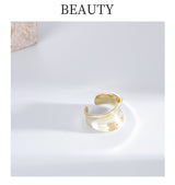 S925 Sterling Silver Ring Irregular Concave Female – Gifts for Her — 6