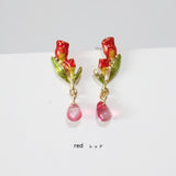 Enamel Dripping Tulip Sterling Silver Needle – Practical Gifts — 15