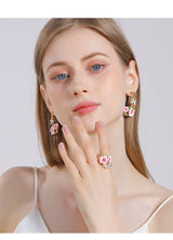 Eternal Love Hibiscus Flower Dragonfly Ring – Gifts for Couples — 5