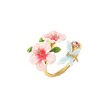 Eternal Love Hibiscus Flower Dragonfly Ring – Gifts for Couples — 8