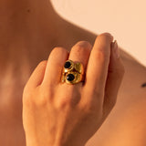 Women's Fashionable Asymmetric Zircon Ring – Gifts for Her — 12