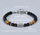 Stainless Steel OT Buckle Tiger-Eye Bracelet Men – Jewelry Gift Ideas — 17