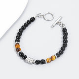Stainless Steel OT Buckle Tiger-Eye Bracelet Men – Jewelry Gift Ideas — 16