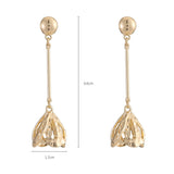 Metal Flower Twin Necklace Earrings For Women – Jewelry Gift Ideas — 11