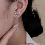 Crystal Flower Long Earrings For Women – Gifts for Her — 5