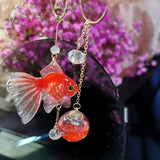 Red Goldfish Koi Three-dimensional Earrings – Useful Gifts — 9