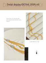 Long Tassel Inlaid Zircon Titanium Steel Necklace – Jewelry Gift Ideas — 6