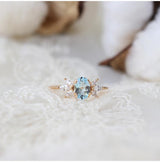 Anti-Sky Blue Topaz Ring For Women – Gifts for Her — 16