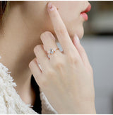 Anti-Sky Blue Topaz Ring For Women – Gifts for Her — 14