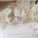 Anti-Sky Blue Topaz Ring For Women – Gifts for Her — 15