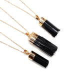 Irregular Natural Stone Schorl Pendant – Jewelry Gift Ideas — 13