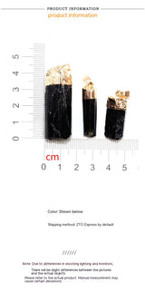 Irregular Natural Stone Schorl Pendant – Jewelry Gift Ideas — 8
