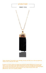 Irregular Natural Stone Schorl Pendant – Jewelry Gift Ideas — 3