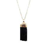 Irregular Natural Stone Schorl Pendant – Jewelry Gift Ideas — 6