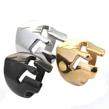 Stainless Steel Titanium Three-color Helmet Ring – Useful Gifts — 4