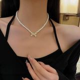 Short Temperamental Clavicle Chain Bow Necklace – Jewelry Gift Ideas — 9