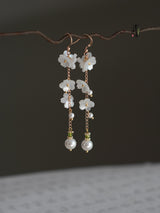 Cheongsam Earrings Acetate Flower Tassel Earrings – Stylish Gifts — 6