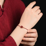 Cinnabar Clover Red Rope Bracelet – Jewelry Gift Ideas — 4