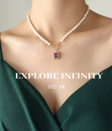 Wind Retro Ornament Clavicle Chain Zircon Freshwater – Practical Gifts — 5