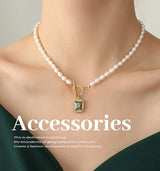 Wind Retro Ornament Clavicle Chain Zircon Freshwater – Practical Gifts — 6