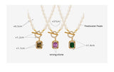 Wind Retro Ornament Clavicle Chain Zircon Freshwater – Practical Gifts — 19