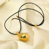 Dropper Pendant Necklace 16k Gold Titanium Steel – Jewelry Gift Ideas — 10