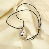Dropper Pendant Necklace 16k Gold Titanium Steel – Jewelry Gift Ideas — 3