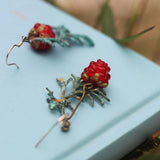 Raspberry Vintage Berry Mori Style Leaves Distressed – Stylish Gifts — 16