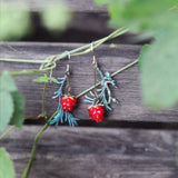 Raspberry Vintage Berry Mori Style Leaves Distressed – Stylish Gifts — 18