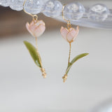 Handmade Tulip Vintage Flower Stud Earrings – Everyday Gifts — 18