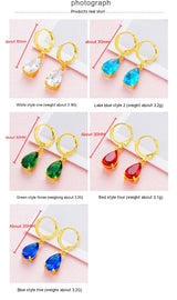 Women's 24K Gold-plated Zircon Earrings – Gifts for Her — 18