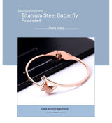 Rose Gold Titanium Steel Butterfly Female Simple – Jewelry Gift Ideas — 6