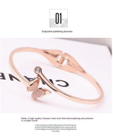 Rose Gold Titanium Steel Butterfly Female Simple – Jewelry Gift Ideas — 5
