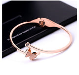 Rose Gold Titanium Steel Butterfly Female Simple – Jewelry Gift Ideas — 12