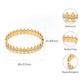 Titanium Steel Two Rows Spiked Zircon Personality – Jewelry Gift Ideas — 7
