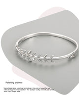 S925 Silver Bracelet Female Leaf Oval Bracelet – Jewelry Gift Ideas — 8